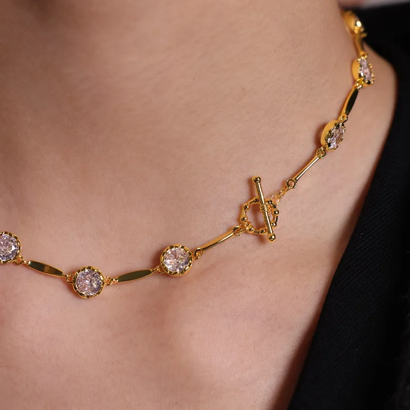 BOONEE ALUS Copper Plated With K Gold Necklaces Women's Gold-2