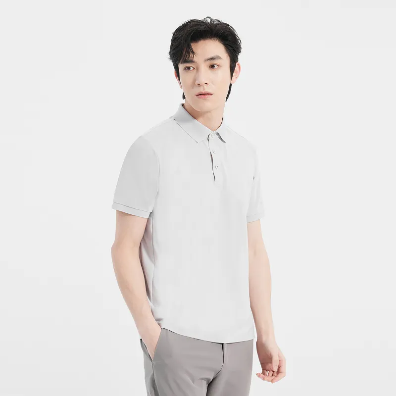 LESS IS MORE Polo Shirt Men's Light Gray-4