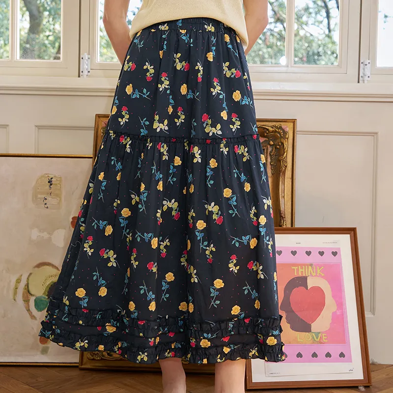 ELF SACK Casual Long Skirt Women's-9