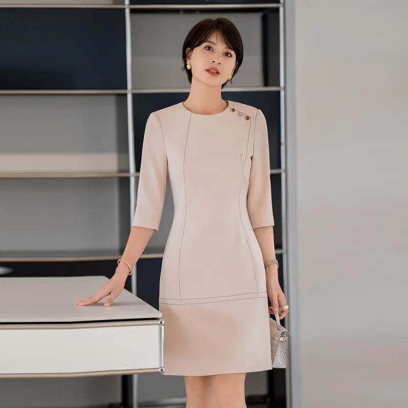 ONE SHALLOW Long Sleeved Dresses Women's Pink-5