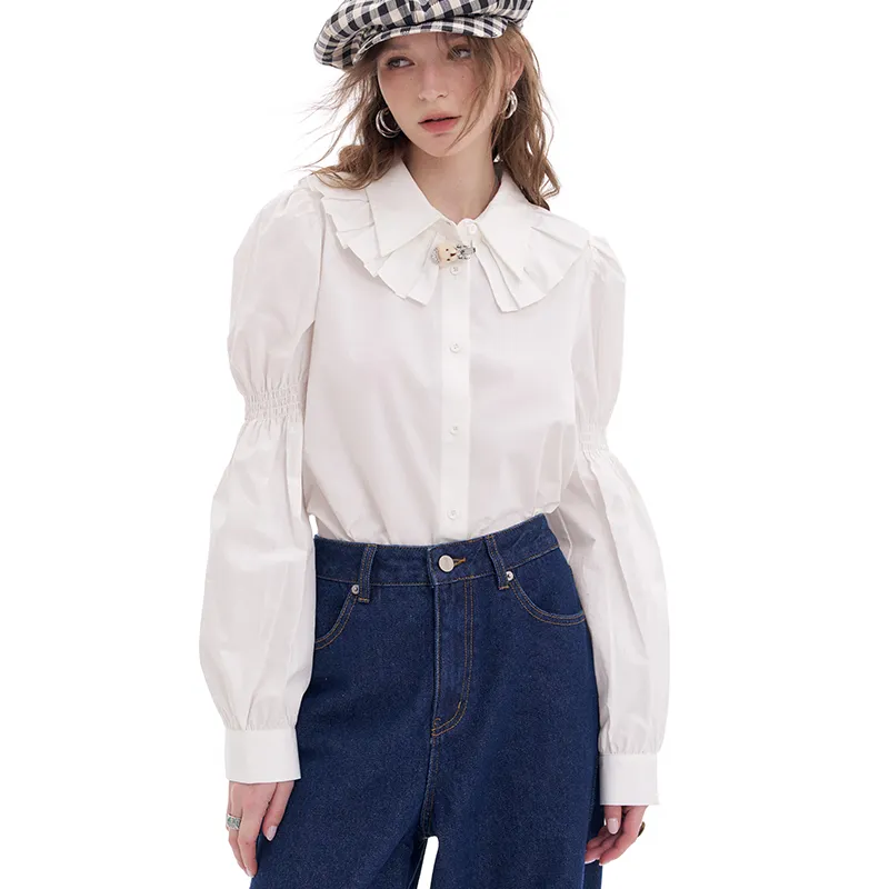 ELF SACK Shirts Women's Ecru-3