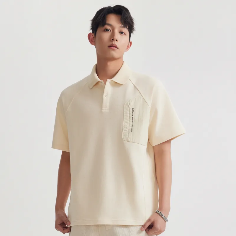 Cabbeen Polo Shirt Men's Apricot 15-2