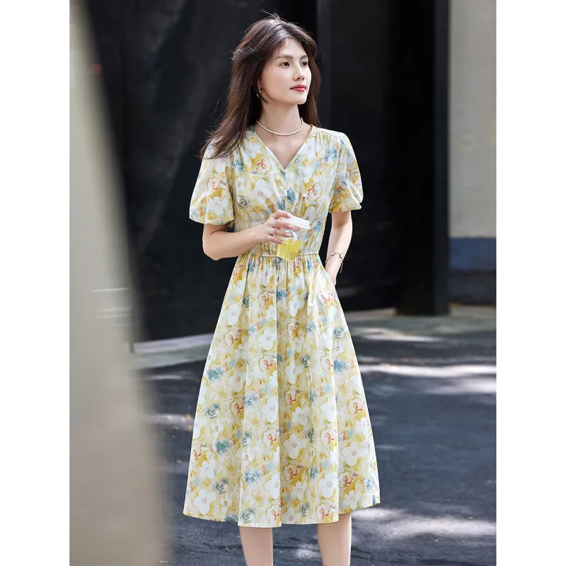 A Paradise For Awakening Short Sleeved Dress Women's-13