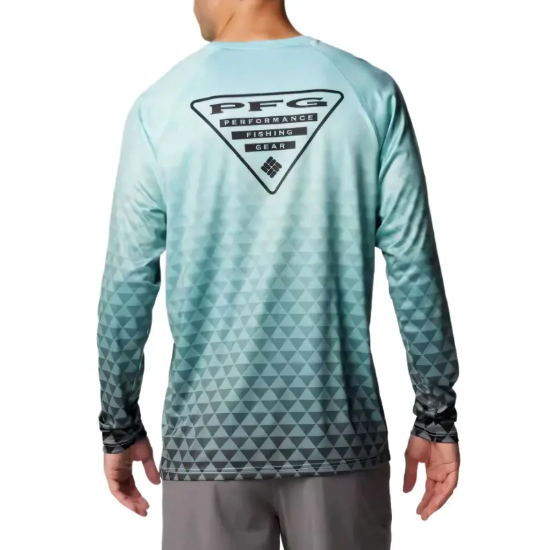Columbia PFG Super Terminal Tackle Fade II T-Shirt Men's Green Black-1