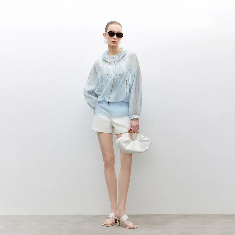 ONLY Cropped Coats Women's H3J Ili Tie Dye-3