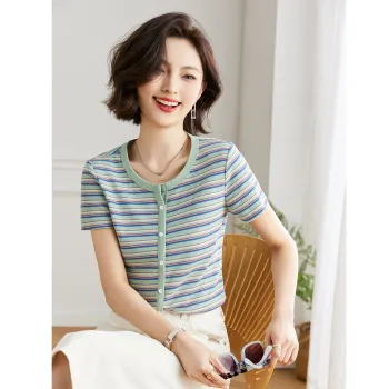 Love Elaine T Shirt Women's Blue Green