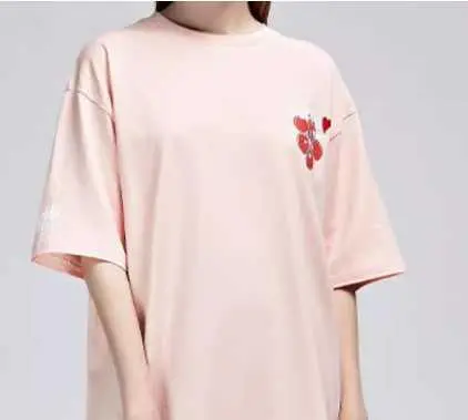 Kappa T-Shirts Unisex Pink-2