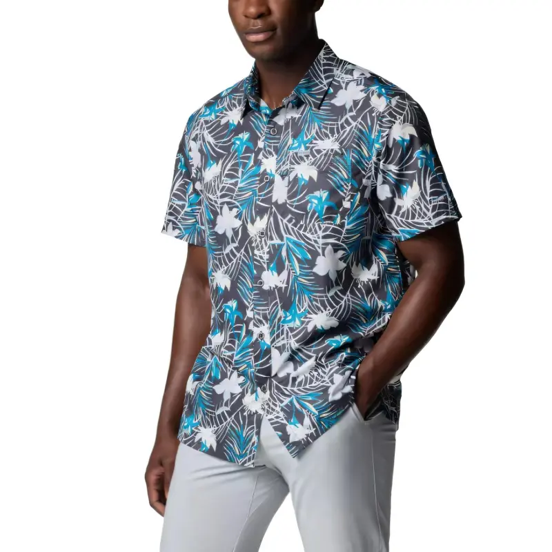Columbia PFG Super Slack Tide Shirt Men's Blue Gray-2