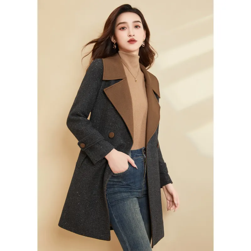 Mylan Spring, Fall Coat Cinched Waist Women's Black Collection Brand, Get Activity Alerts In Real Time-6