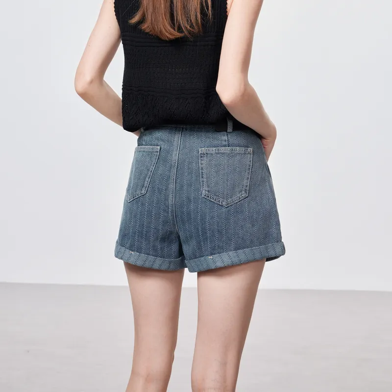 3COLOUR Denim Shorts Women's Glacier Blue-5