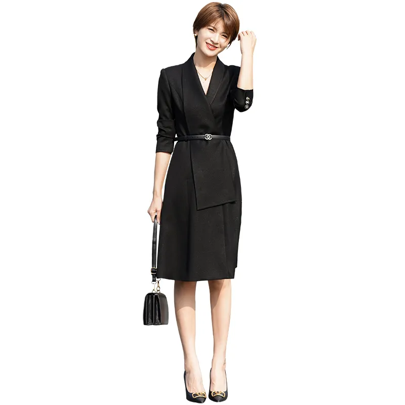 ONE SHALLOW Long Sleeved Dresses Women's Black-3