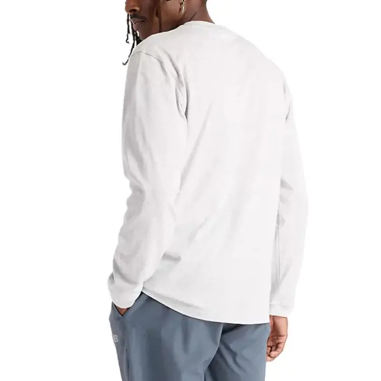 New Balance Athletics Cotton Long Sleeve T Shirt Men's Gray-1