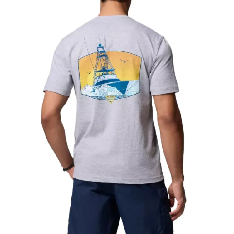 Columbia PFG Ballad T Shirt Men's Gray-1