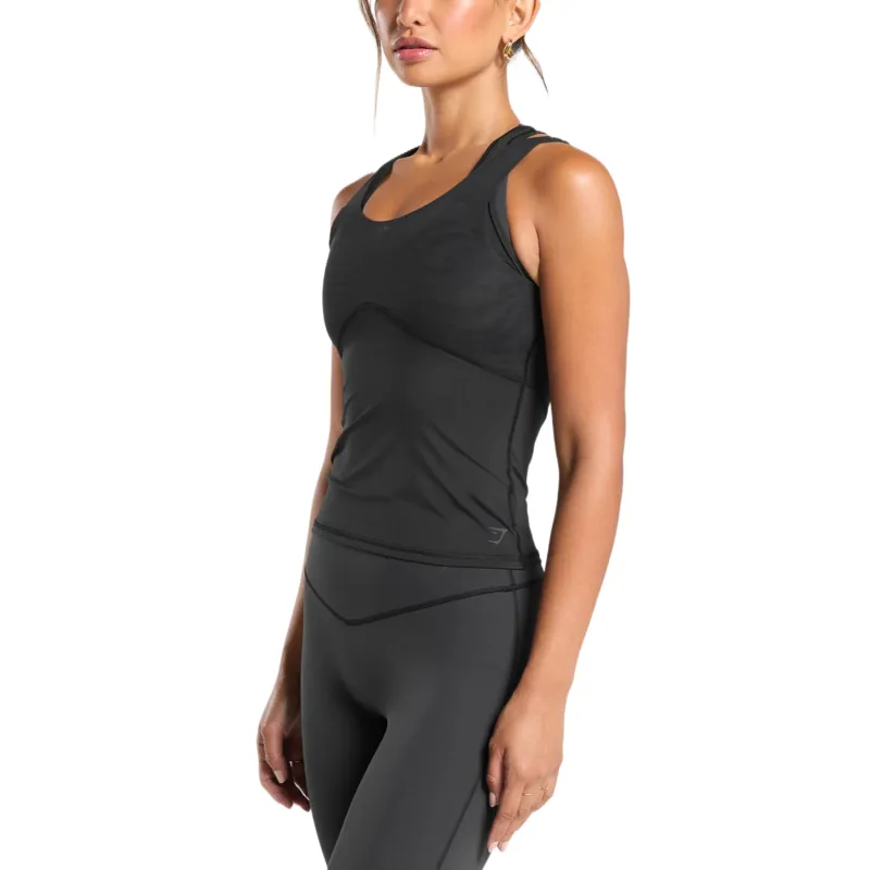 GYMSHARK Yoga Tank Top Women's Black-2
