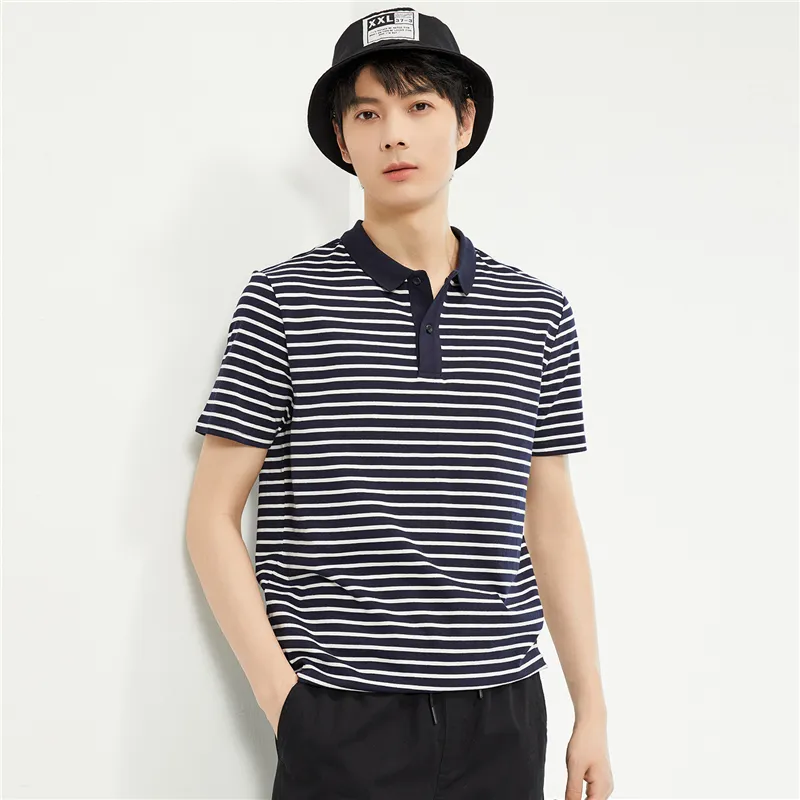 UNIQLO Polo Shirt Men's Blue White-4