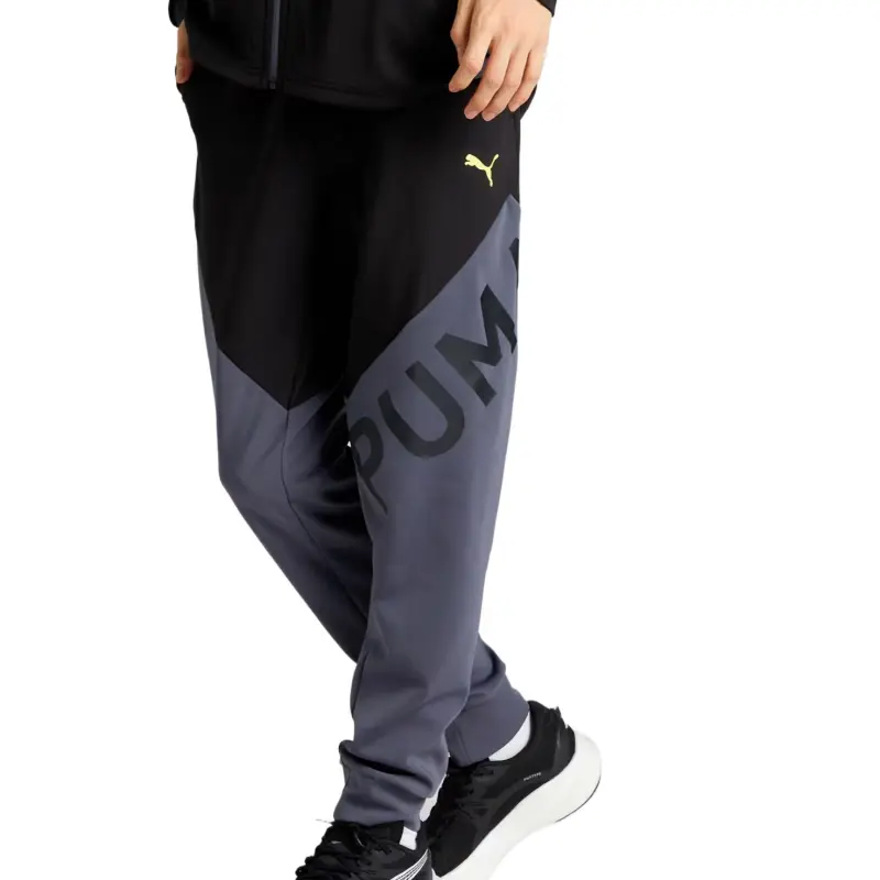 PUMA Knitted Sweatpants Men's Black Blue-2