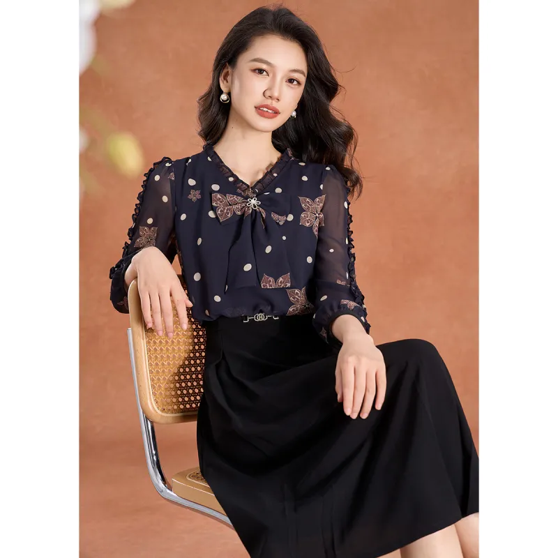 Mylan Long Sleeved Dress Cinched Waist Women's-4