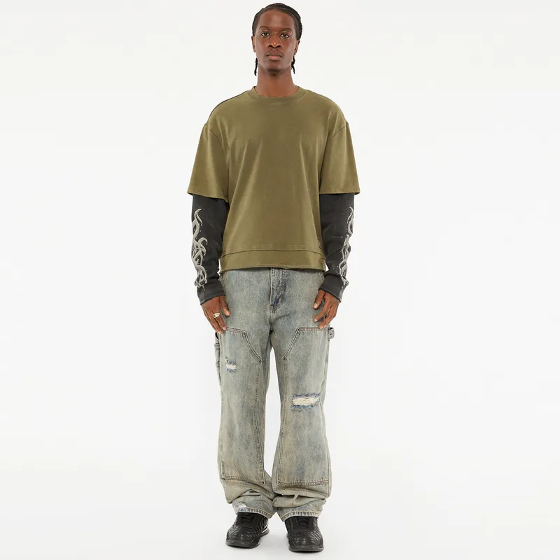 GUESS T-Shirt Men's F8P6-Dark Green-4