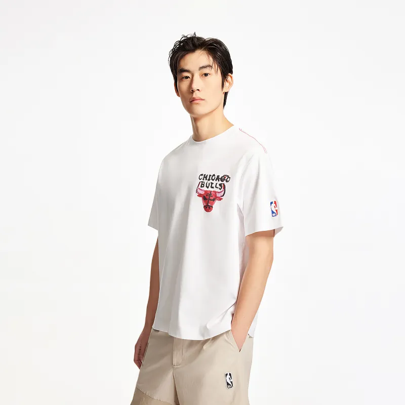 JACK JONES· Jack&Jones X Bulls Nba T Shirt Men's A06 Raw White-5