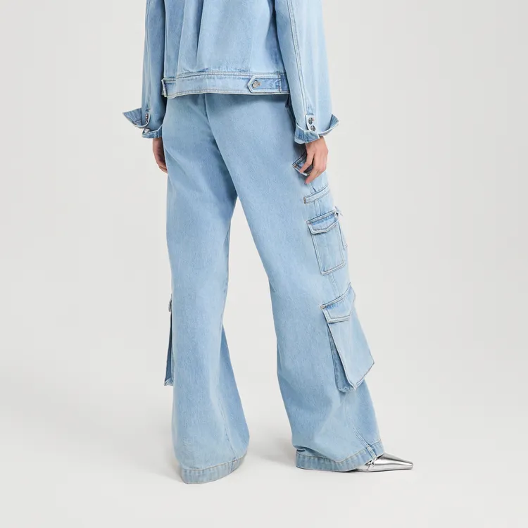Lost In Echo Jeans Women's Washable Light Blue-4