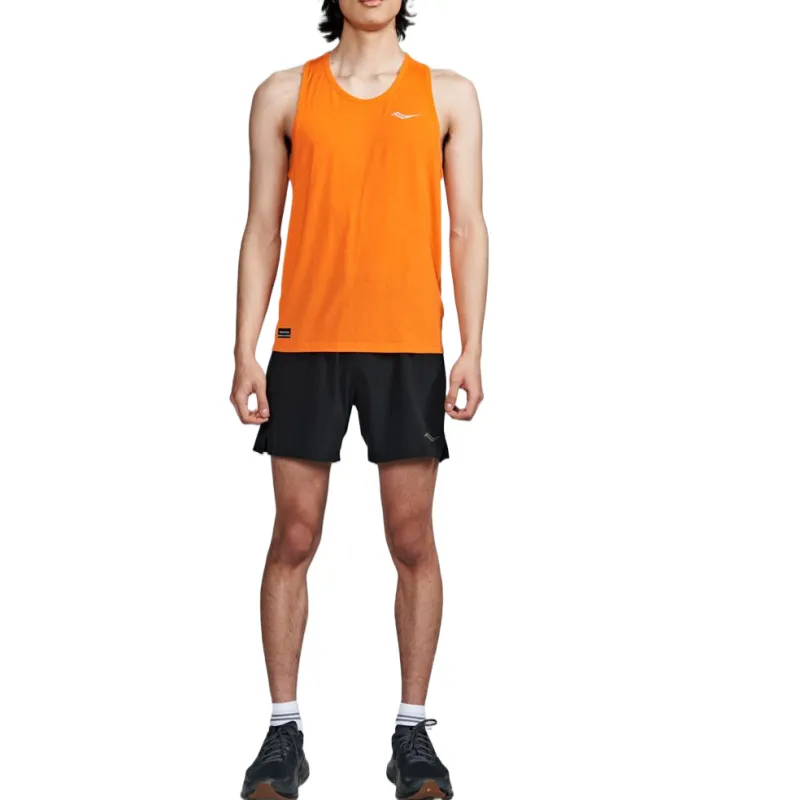 Saucony Stopwatch Singlet Tank Top Men's Taupe-2