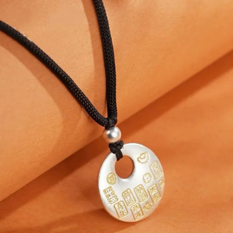 LIUXIN 999 Fine Silver Pendants Unisex-2