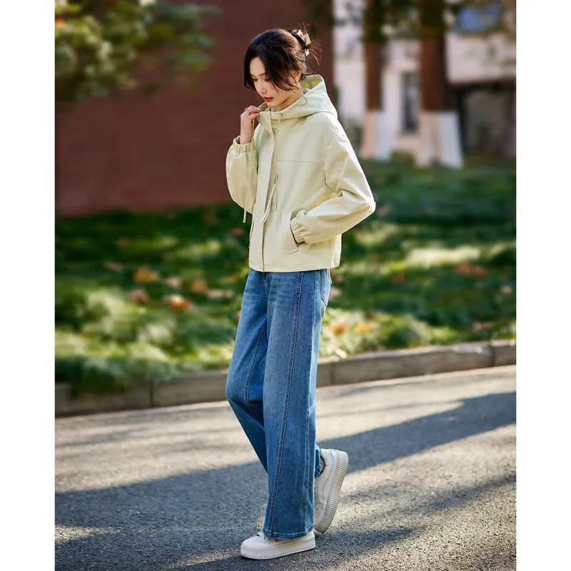 TERRE BLEUE Spring Fall Jacket Loose Fit Women's-6