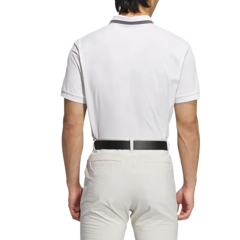 Adidas SHORT SLEEVE RIBBED Polo Shirt Men's White-2