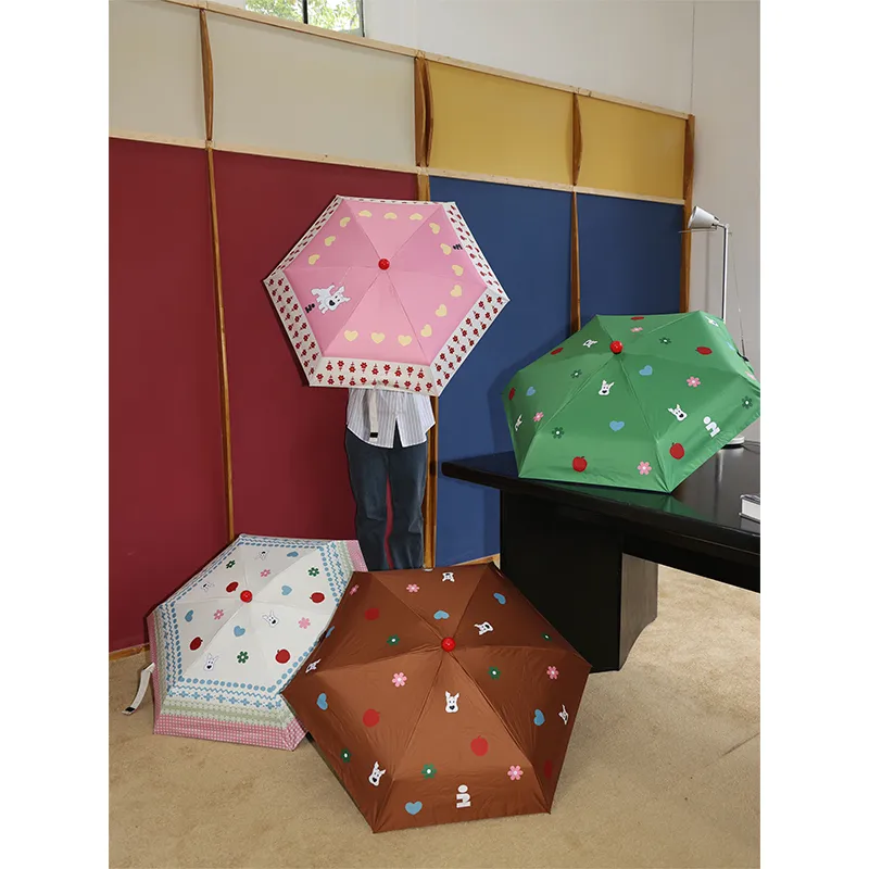 Tagi. Puppy Portable Folding Umbrella With Sun Protection UV Protection, Cute Sunny And Rainy Dual Use Umbrella-4