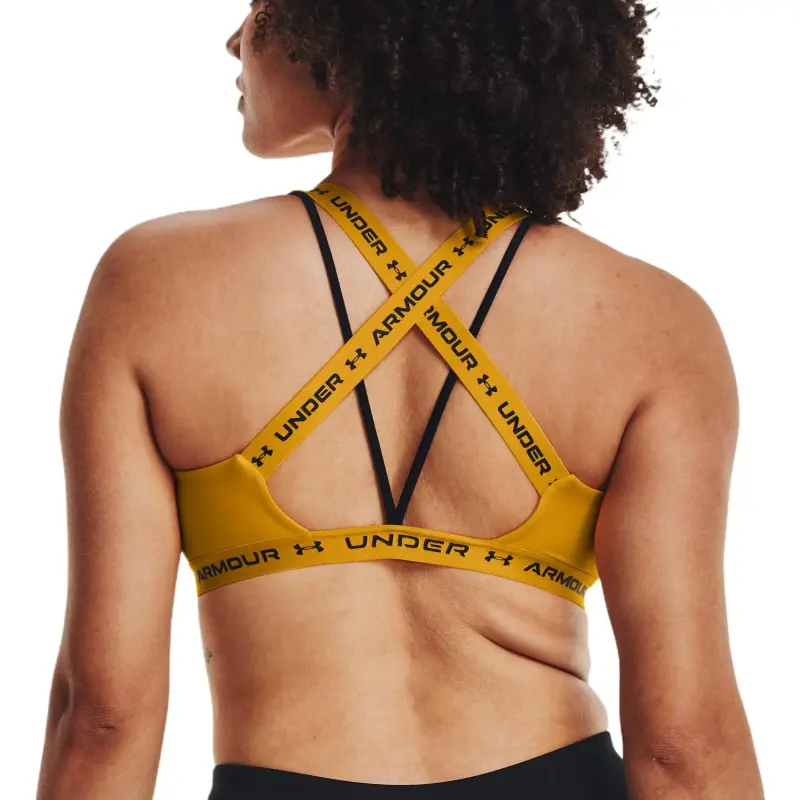 Under Armour CrossbackHeatGear Sports Underwear Women's Orange Yellow-5
