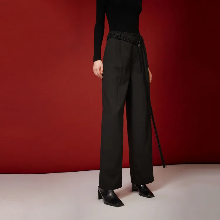 Xu Zhi X ELLE XU ZHI Collaboration Casual Pants Women's Black-6