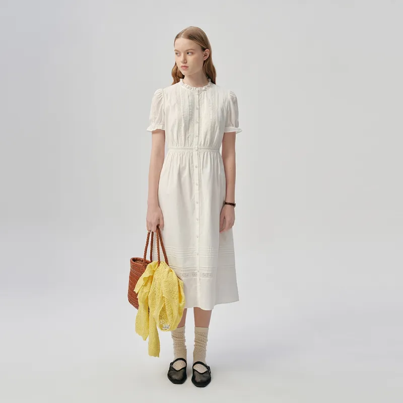 Teenie Weenie Short Sleeved Dress Women's White-3