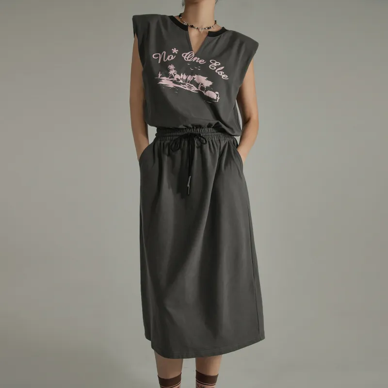 NO ONE ELSE Sleeveless Dresses Women's Dark Gray-2