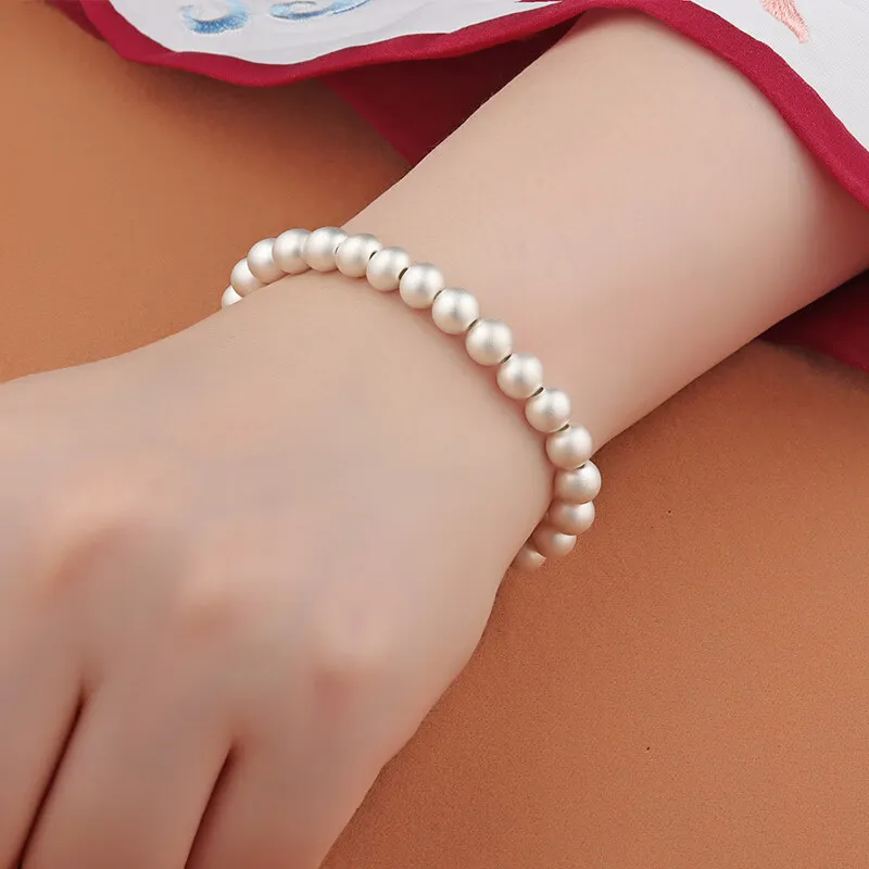 LIUXIN Sterling Silver 990 Bracelets Women's-3