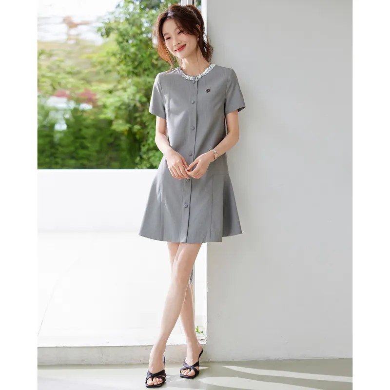 TERRE BLEUE Short Sleeved Dress Women's-4