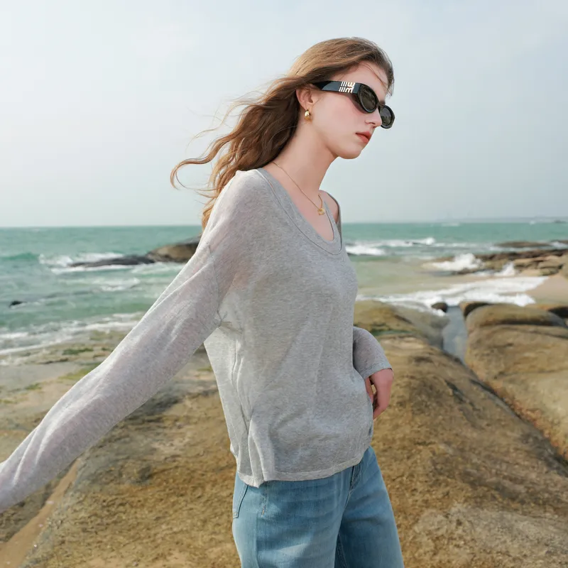 3COLOUR Knitwear Women's Heather Gray-3