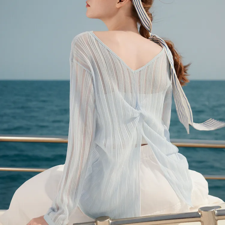 ELLE Knitwear Women's Light Blue-2