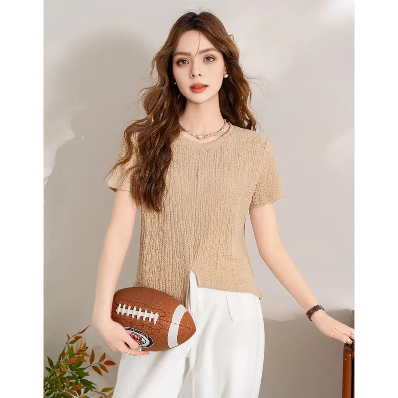 FAWENXIANGZI Regular T Shirt Women's-1