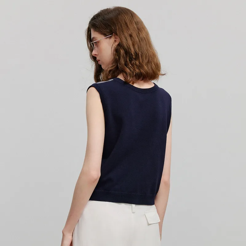 Initial Language Knitwear Women's Black White-1