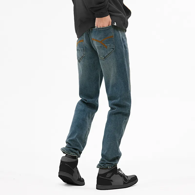 ABLE JEANS Men's Washed Yellow Mud-4
