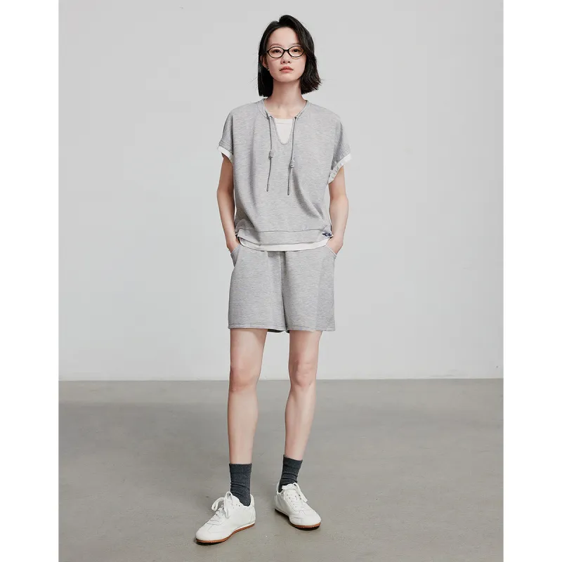 Initial Language Casual Suit Women's Heather Gray-1
