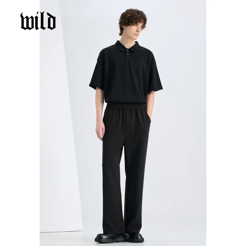 WILD LEADER Polo Shirts Men Mysterious Black[TW5118280]-3