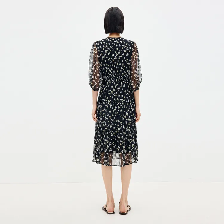 SHUIYUNJIAN Short Sleeved Dress Women's-5