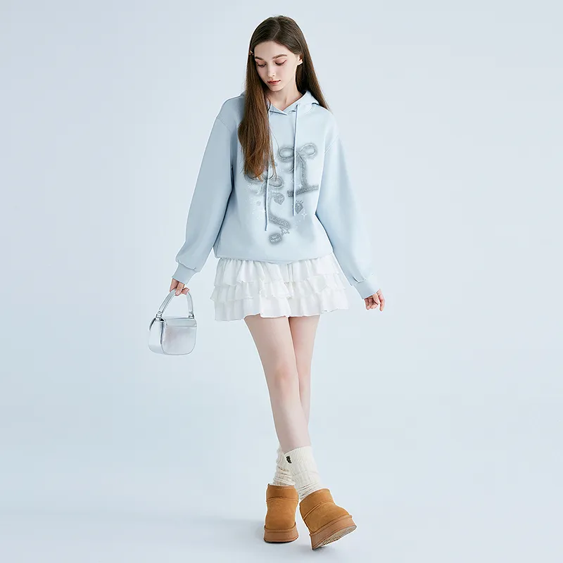 LEDIN Casual Short Skirts Women's Mist White-5