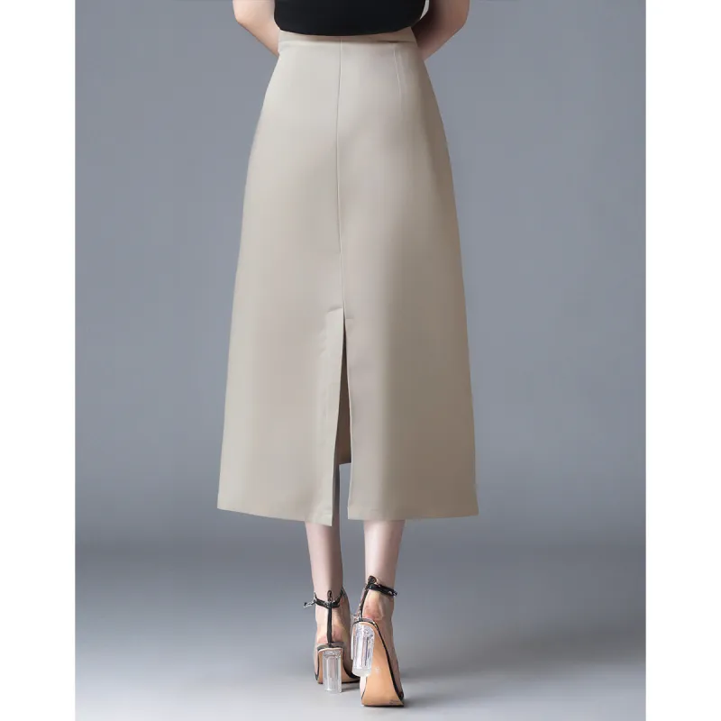 Love Elaine Casual Long Skirt Regular Women's Apricot-4