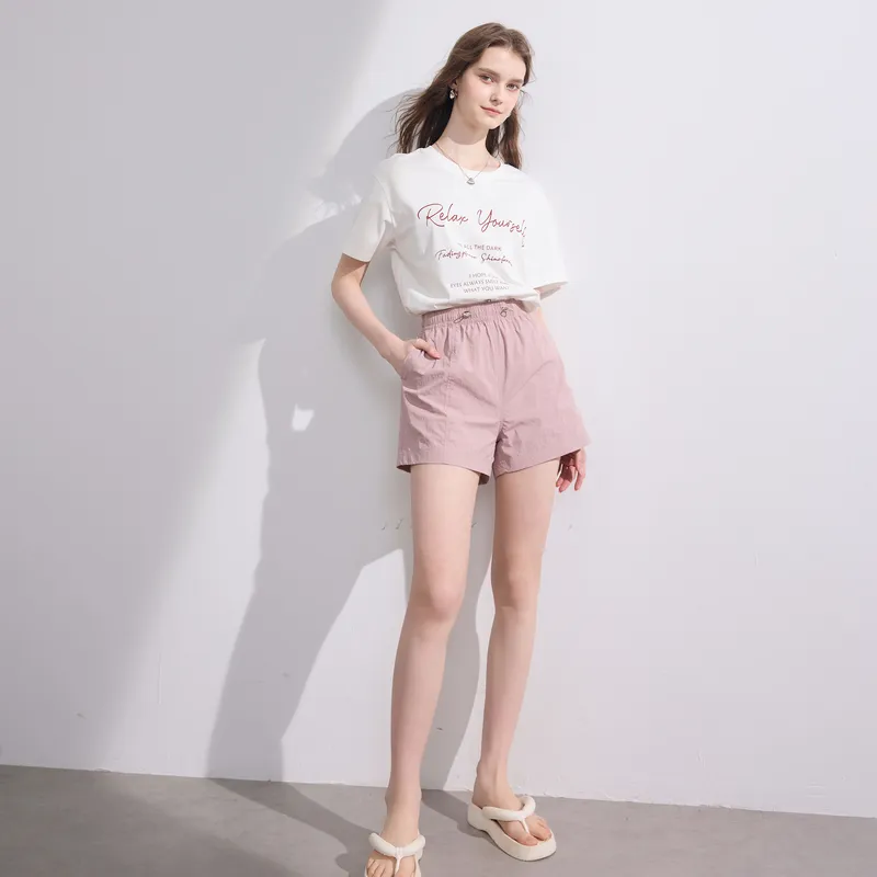 3COLOUR Casual Shorts Women's Cherry Blossom Pink-5