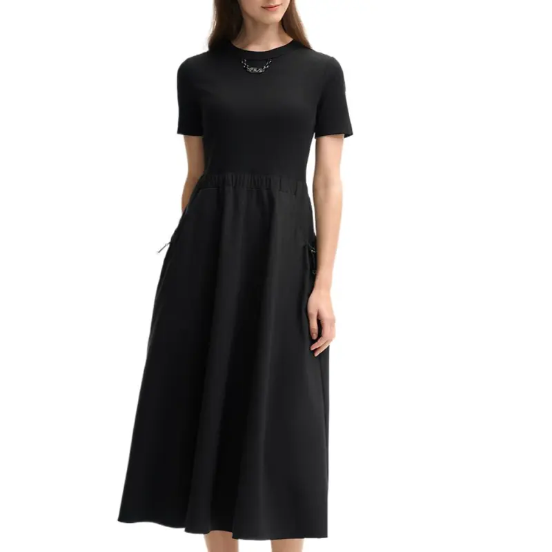 FILA MILANO Collection Short Sleeved Dress Women's Black-2