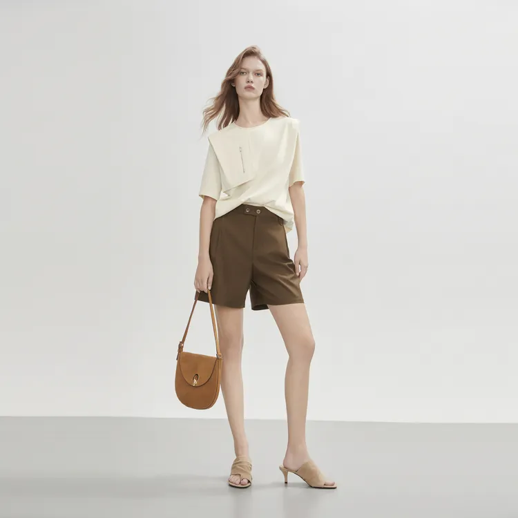 ELLE Regular T Shirt Women's Beige Yellow-6