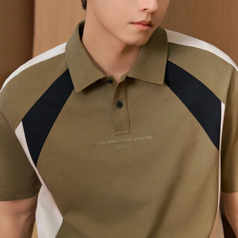 Cabbeen Polo Shirts Men Cameo Brown Green 28-2