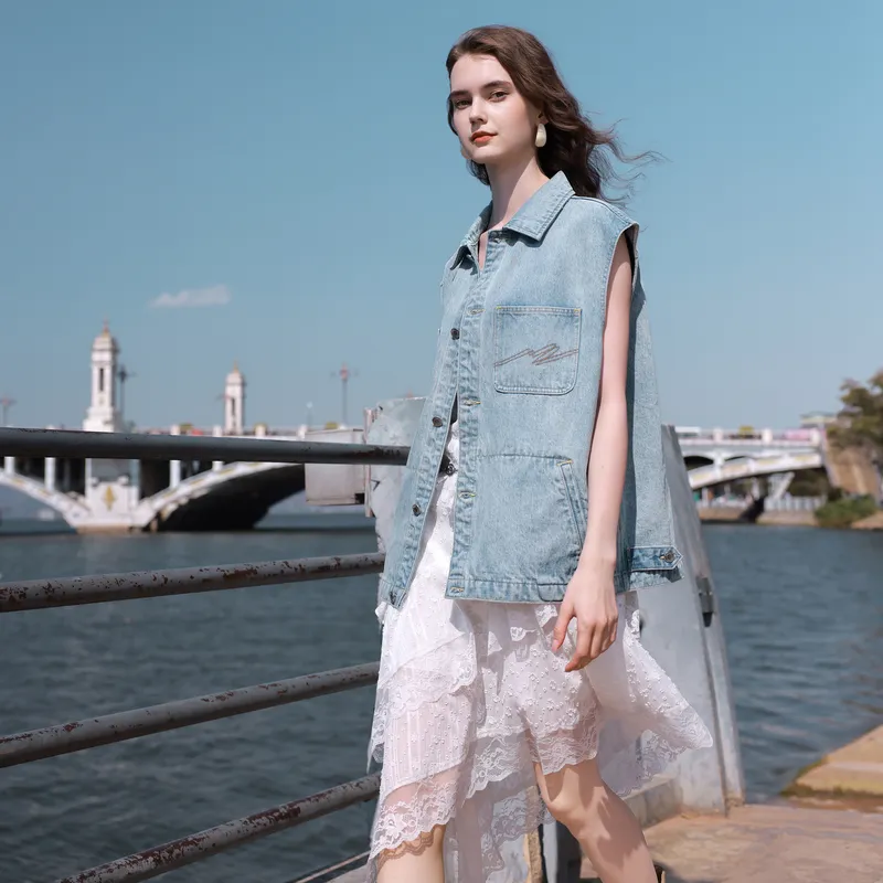 3COLOUR Denim Jackets Women's Glacier Blue-5